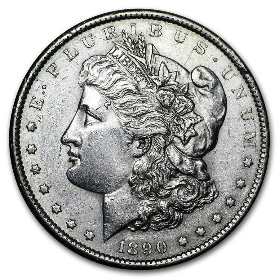 1890-S MS-61+ Morgan Dollar-Non Graded: The 1890-S MS-61+ Morgan Dollar presents bold strike quality and vibrant luster from the San Francisco Mint. A solid Mint State 90% silver example with strong collector interest.