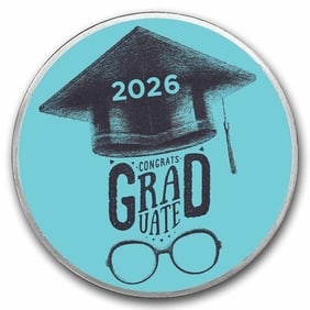 2026 1 oz Silver Colorized Round - APMEX (Congrats Graduate) (1 of 2)