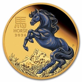 2026 Australia 1 oz Gold Lunar Horse PF (Colorized, Box & COA) (1 of 2)