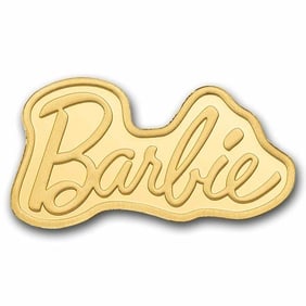 5 gram Gold - PAMP Barbie Shaped Coin (In Assay): Celebrate one of the world's most iconic brands with this stunning 5 gram PAMP Barbie Shaped Gold Coin. Struck from 5 grams of .9999 fine gold, this limited-edition collectible features the signature 