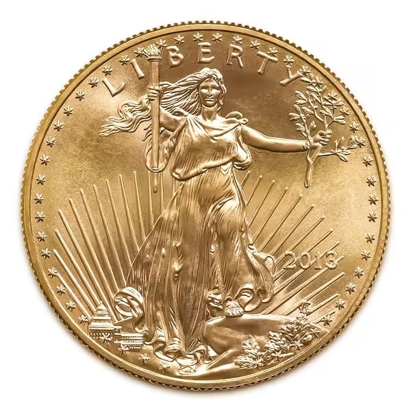 2013 American Gold Eagle 1/4 oz Uncirculated: 2013 American Gold Eagle 1/4 oz - Uncirculated: Brilliant uncirculated coin featuring Lady Liberty on the obverse and a female eagle with hatchlings on the reverse. US Mint-guaranteed 22-karat gold, c