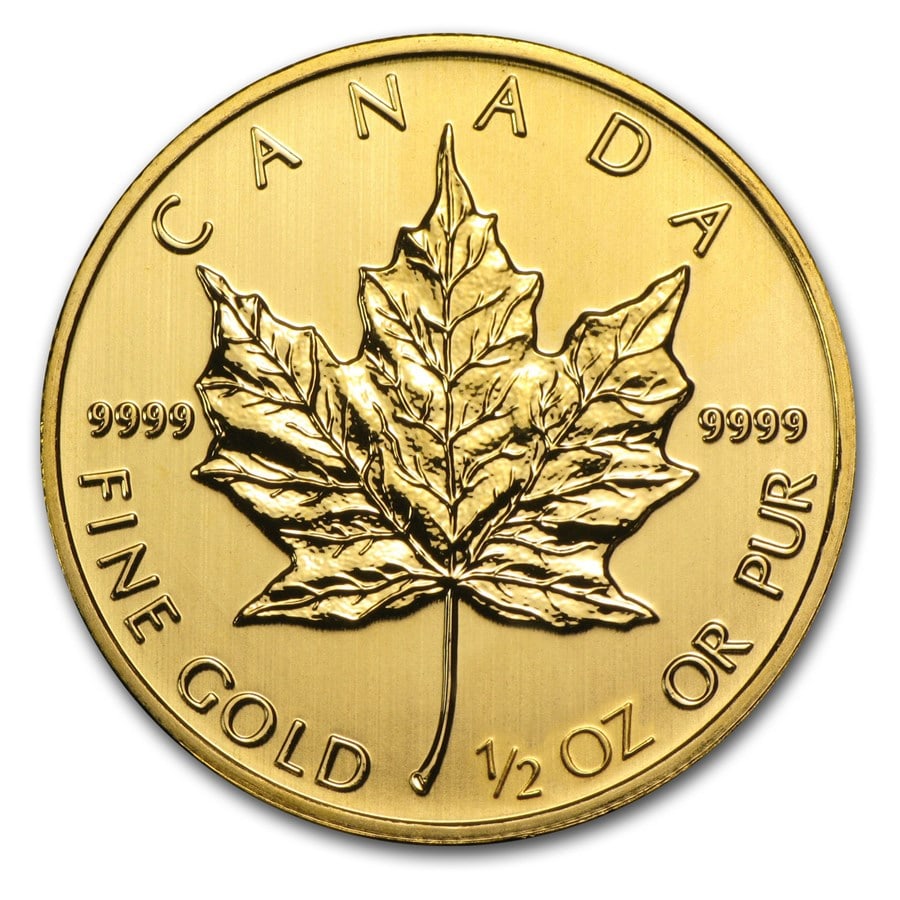 2014 Canada 1/2 oz Gold Maple Leaf BU (1 of 2)