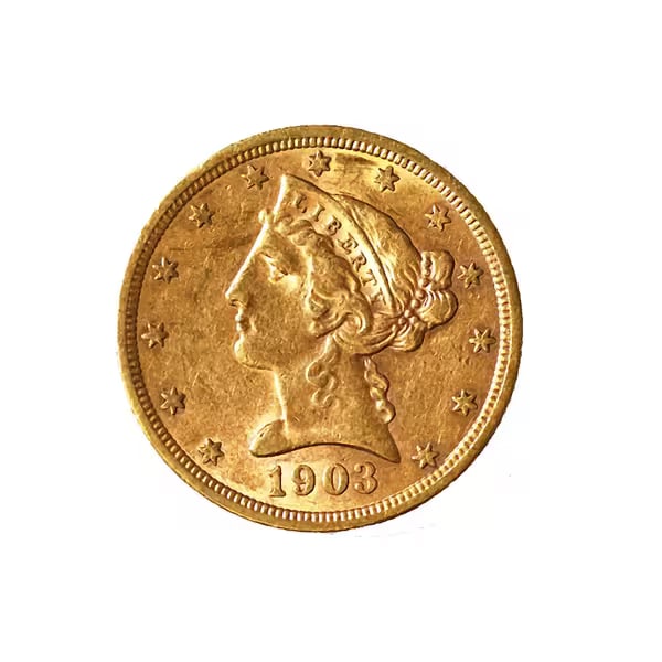 $5 Gold Liberty 1903-S AU