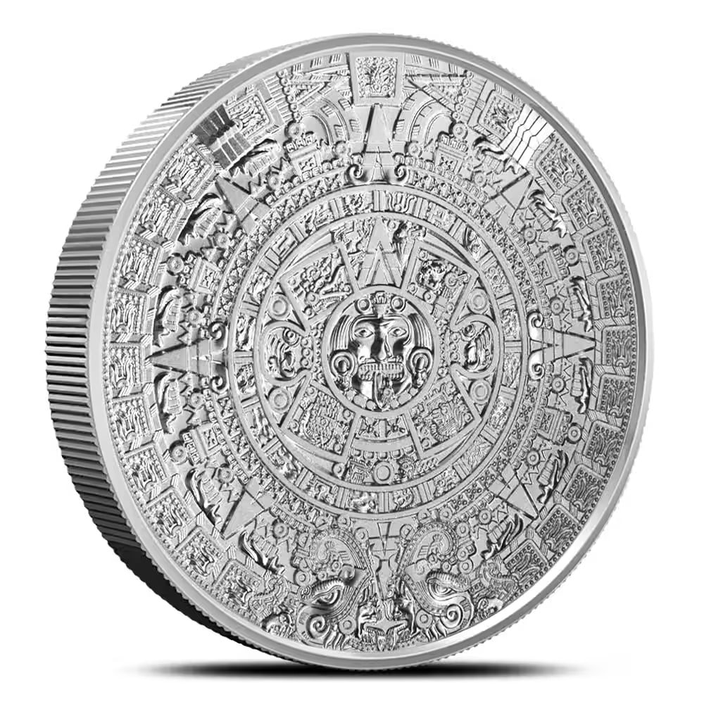 2 oz SilverTowne Aztec Calendar Silver Round (New) (1 of 2)