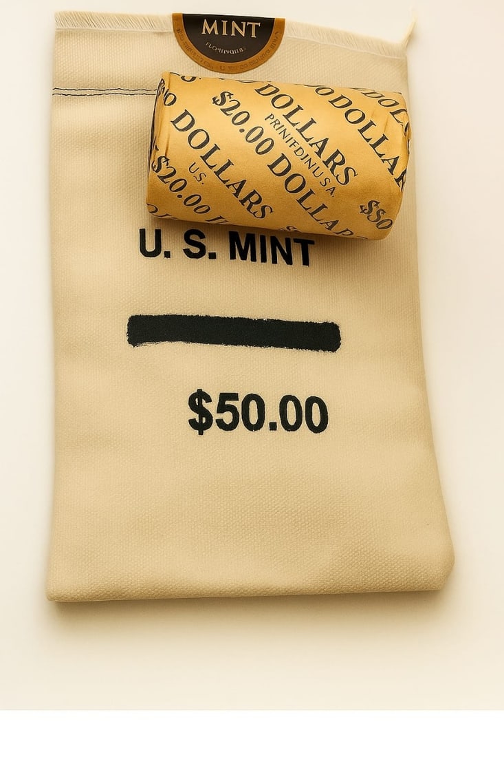 BU $20 1997 & 1997 End 1 oz Silver American Eagle & $50 Random 1 oz Silver American Eagle $1 Coin BU: This premium lot includes one sealed $20 roll of Brilliant Uncirculated 1997 American Silver Eagles featuring 1997-dated coins on both ends, along with a $50 mixed bag of random-date BU American Silve