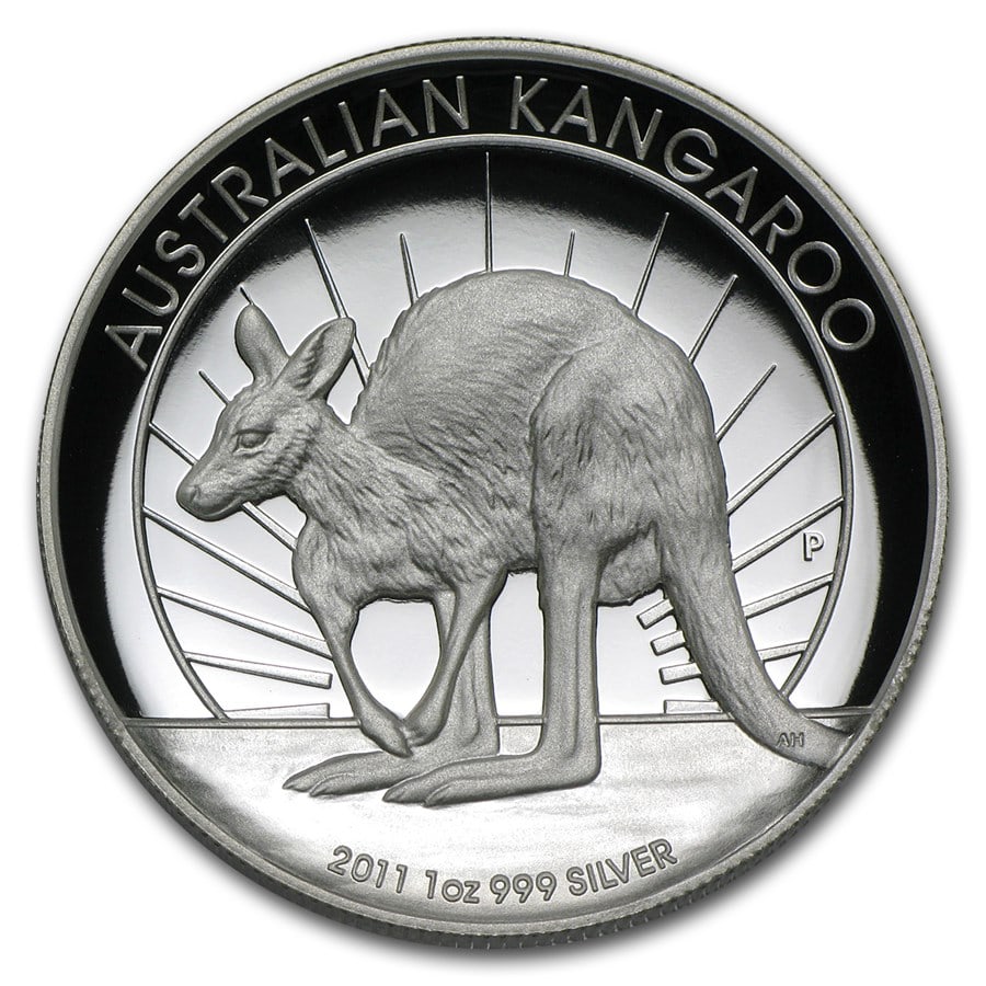 2011 Australia 1 oz Silver Kangaroo Proof (High Relief) (1 of 2)