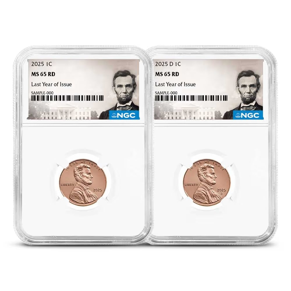 2025 Lincoln Shield Penny 2-Coin Set NGC MS65 RD