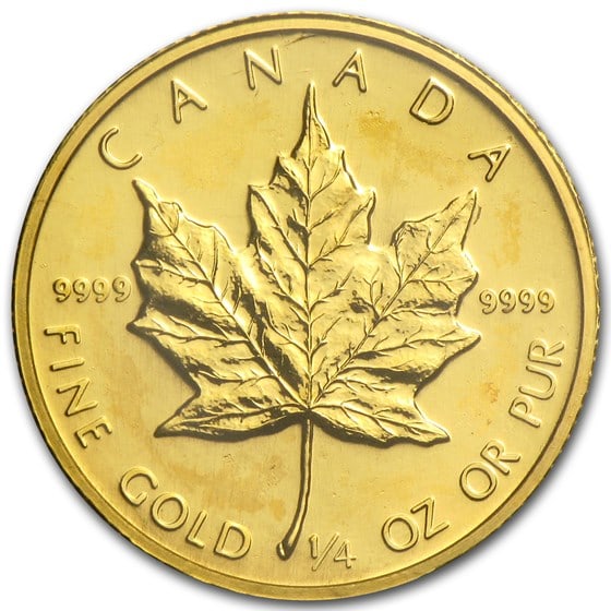 1986 Canada 1/4 oz Gold Maple Leaf BU (1 of 2)