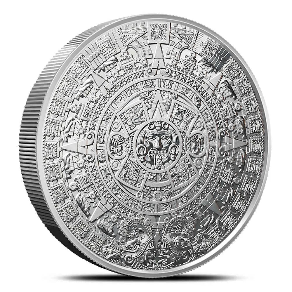 5 oz SilverTowne Aztec Calendar Silver Round (New) (1 of 2)