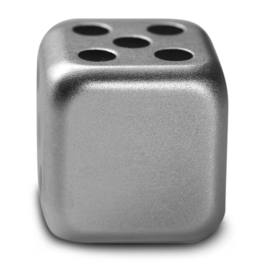 1 oz Engravable Silver Dice (New w/ Gift Box + CoA)