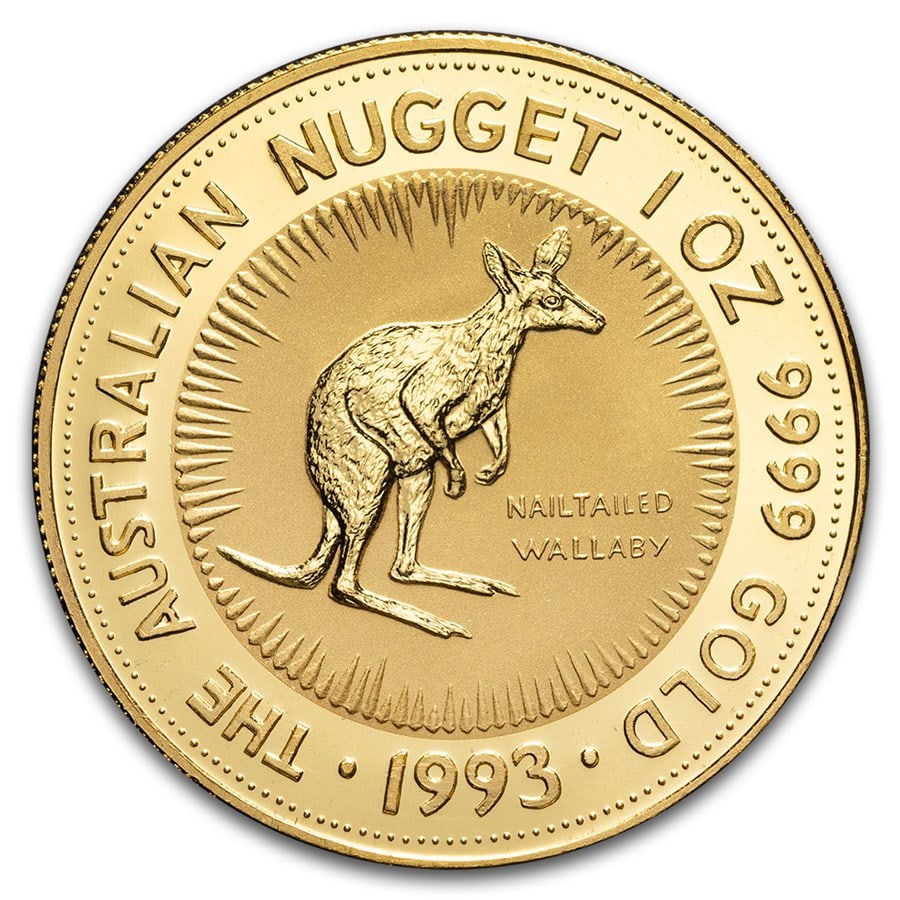 1993 Australia 1 oz Gold Kangaroo BU (1 of 2)