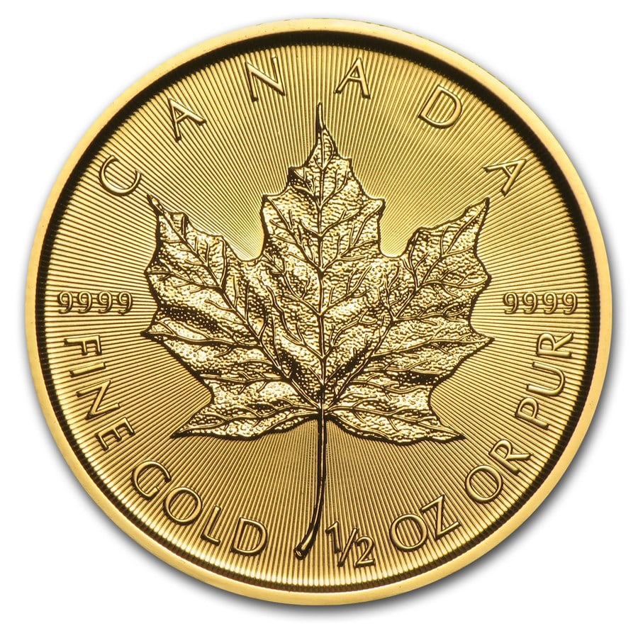 2017 Canada 1/2 oz Gold Maple Leaf BU (1 of 2)