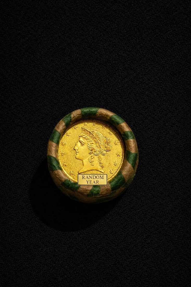 10 QTY $2.5 Liberty Head Gold Roll BU Stock Photo (1 of 1)