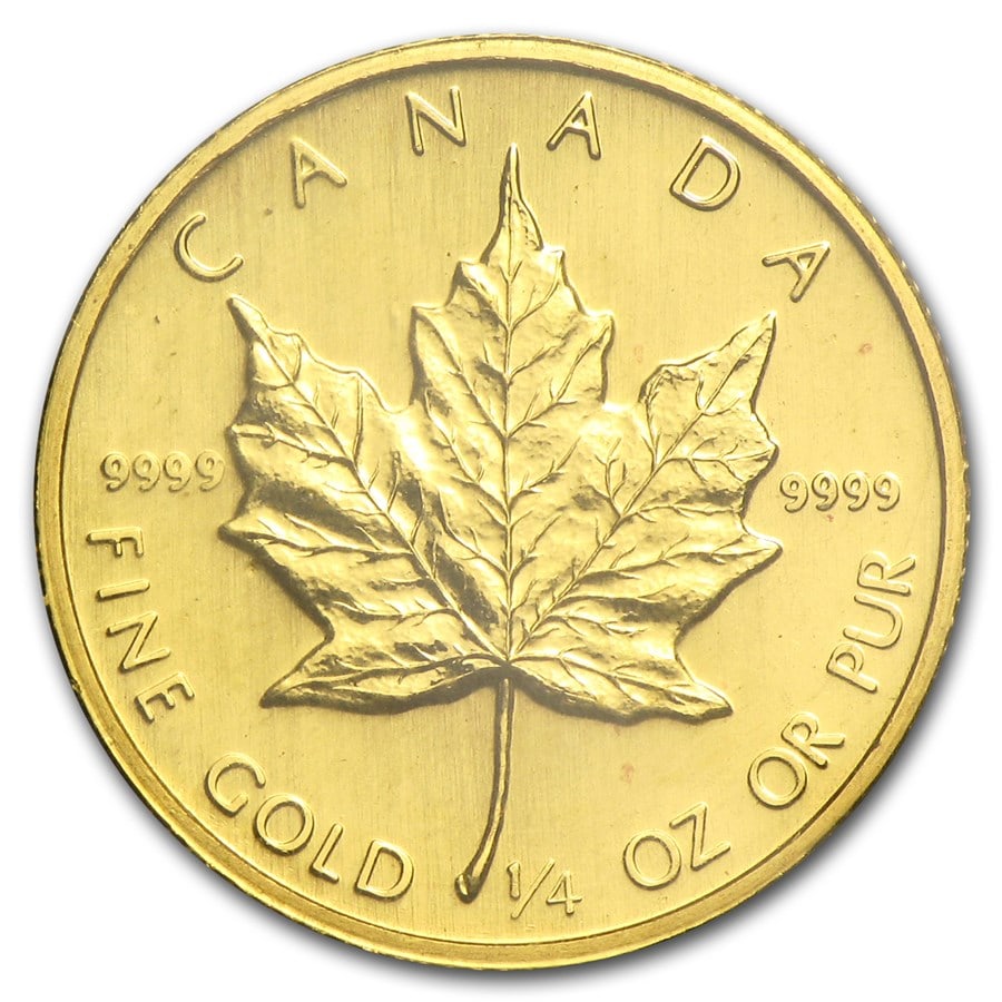 1983 Canada 1/4 oz Gold Maple Leaf BU (1 of 2)