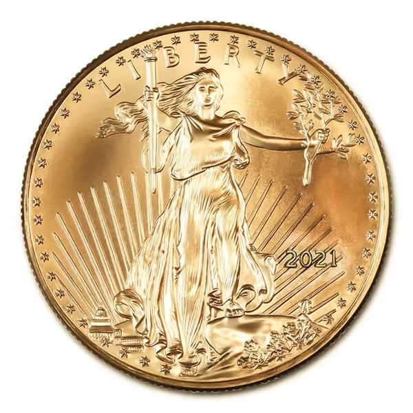 2021 American Gold Eagle 1/4 oz Uncirculated Type 1 (1 of 2)