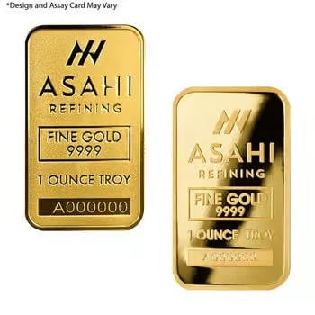 1 oz Asahi Gold Bar .9999 Fine (in Assay) (1 of 2)