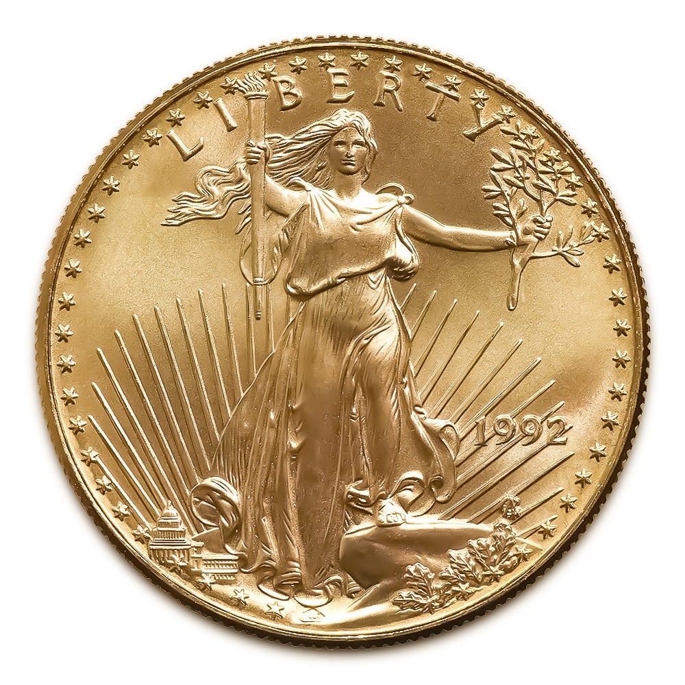 1992 American Gold Eagle 1/10 oz Uncirculated