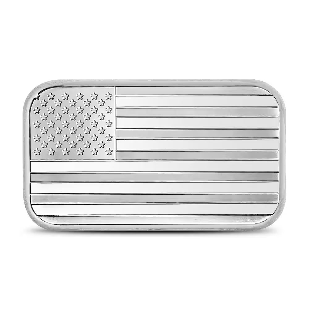 1 oz Silver Engravable Patriotic Bar (New w/Gift Box) (1 of 2)