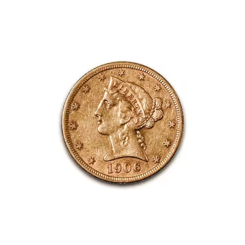 $5 Gold Liberty 1906-D XF (1 of 2)