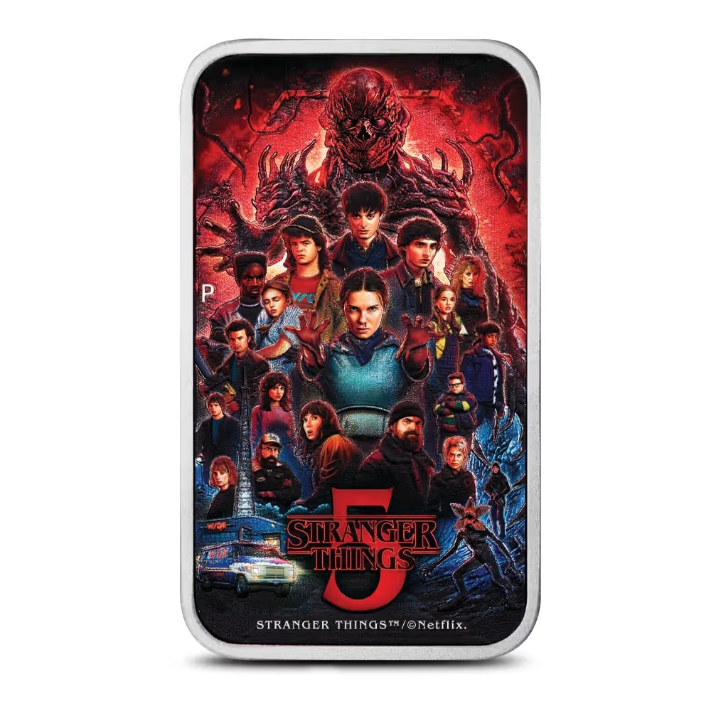 2026 1 oz Colorized Tuvalu Silver Stranger Things Season 5 Rectangular Coin (Box + CoA) (1 of 2)