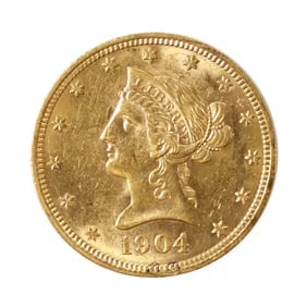 $10 Gold Liberty 1904 AU (1 of 2)