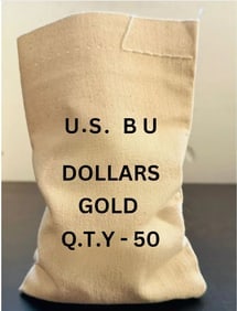QTY 50 $5 Liberty Head Gold Sealed BaG BU Stock photo