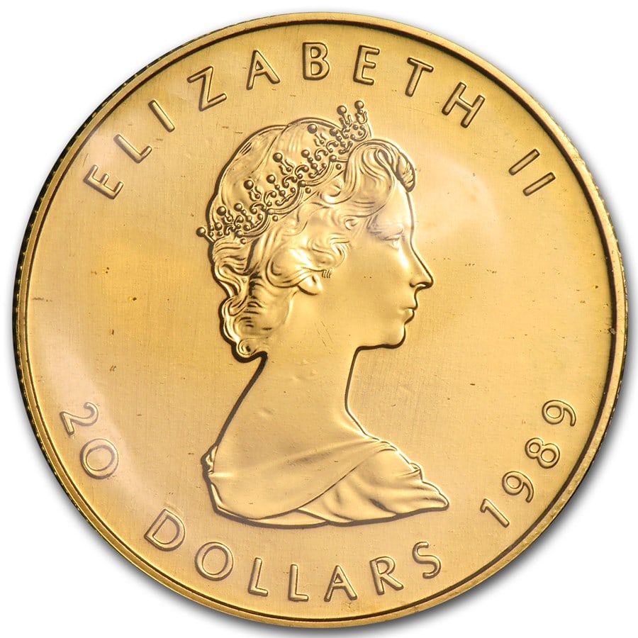 1989 Canada 1/2 oz Proof Gold Maple Leaf (1 of 2)
