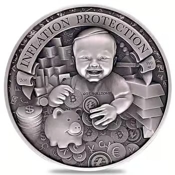2022 Chad 2 oz Silver Inflation Protection High Relief Coin NGC MS 70 ER One of First 100: Graded NGC MS 70 Early Releases and among the First 100 certified, this 2 oz .999 fine silver coin highlights the theme of inflation protection through striking modern artwork. The flawless condition 