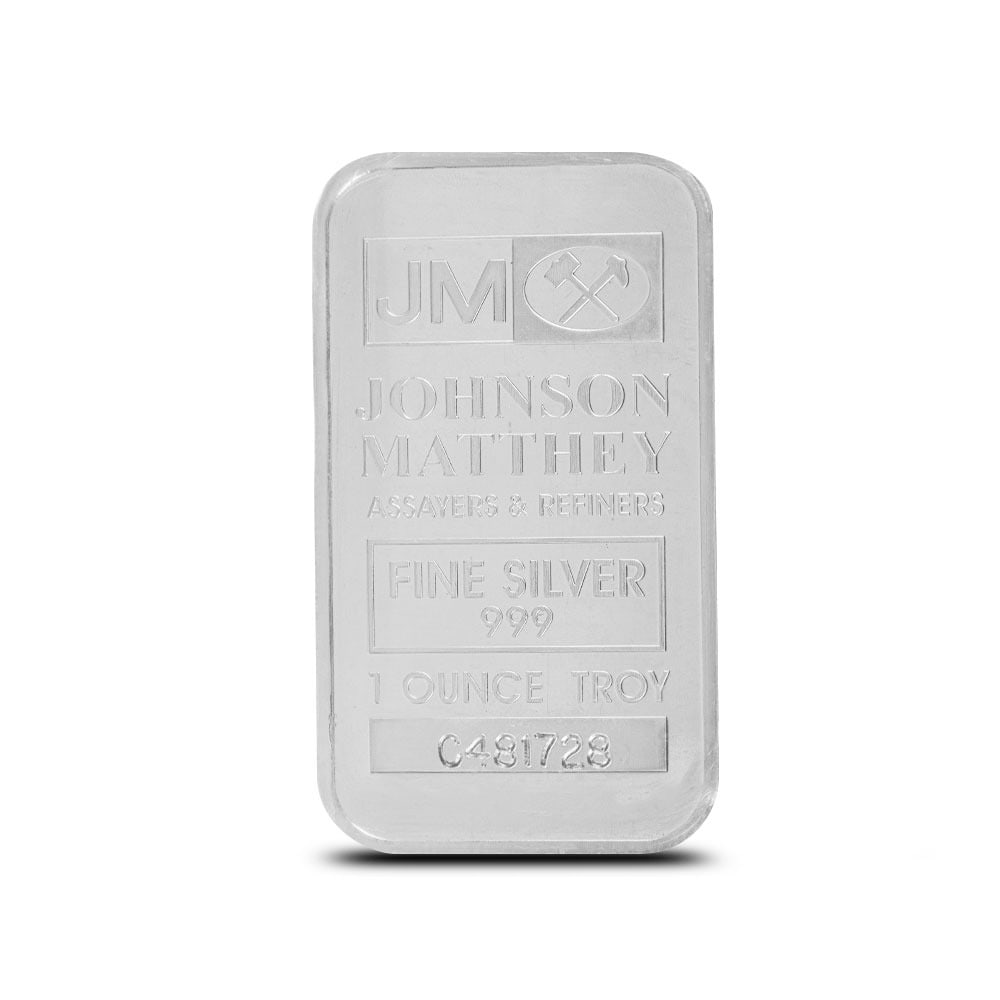 1 oz Johnson Matthey Silver Bar (Varied Design, Varied Condition) (1 of 1)