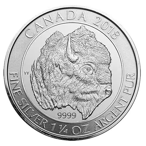 2019 Canadian Silver $8 Bison 1.25 Ounces (1 of 2)