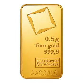 1/2 Gram Gold Bar Valcambi Suisse .9999 Fine (in Assay) (1 of 2)