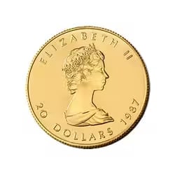1/2 oz Canadian Gold Maple Leaf Uncirculated - Random Year: This 1/2 oz Canadian Gold Maple Leaf contains .9999 fine gold and is one of the world?s most recognized bullion coins. The specific year will vary depending on availability. Offered in uncirculated co