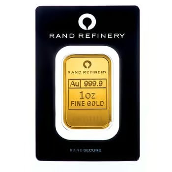 1 oz Rand Refinery Gold Bar .9999 Fine (Black Assay)