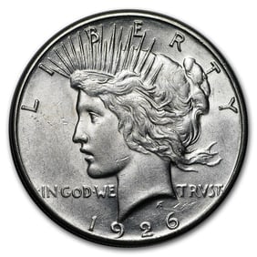 1926 - S- MS-62+ Peace Dollar-Non Graded: The 1926-S MS-62+ Peace Dollar displays sharp branch-mint detail and strong eye appeal. A high-grade 90% silver example with dependable demand.
