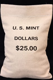 $25 Random 1 oz Silver American Eagle $1 Coin BU MIXED BAG: This sealed bag contains 25 Brilliant Uncirculated (BU) 1 oz Silver American Eagle $1 coins with bright mint luster and sharp details. Each coin is struck in .999 fine silver and features the iconic W
