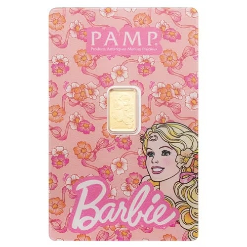 Iconic Barbie 1 Gram Gold Bar - Pamp Suisse (1 of 2)