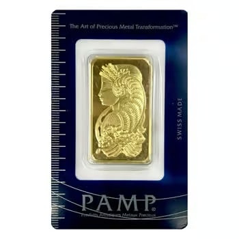 Vintage Assay - 1 oz Gold Bar PAMP Suisse Lady Fortuna .9999 Fine