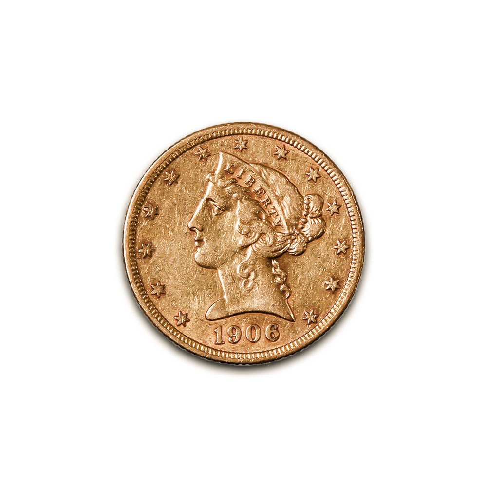 $5 Gold Liberty 1906-D XF (1 of 2)
