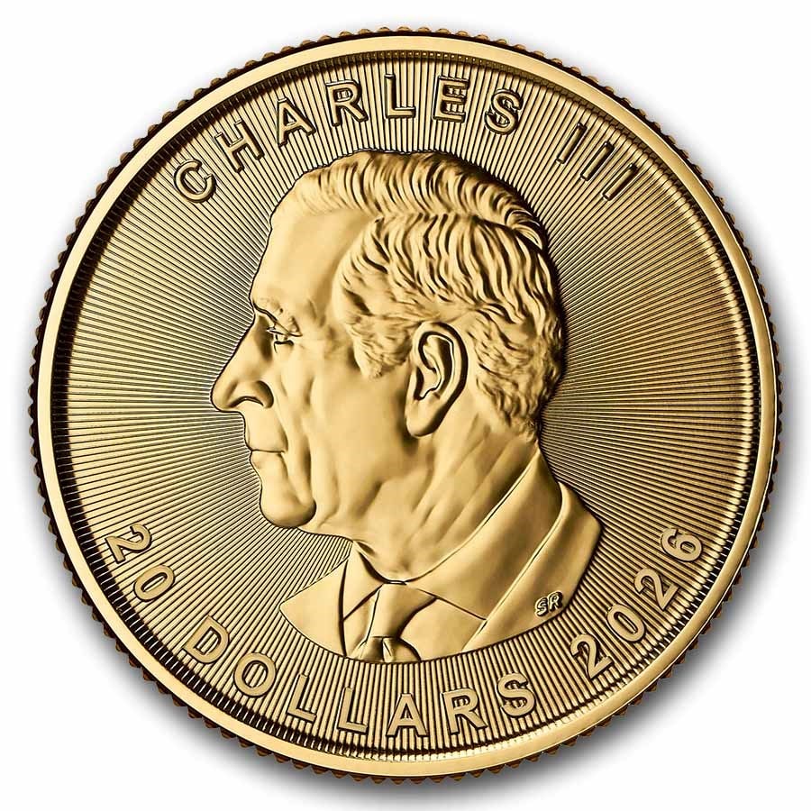 2026 Canada 1/2 oz Gold Maple Leaf BU: 2026 Canada 1/2 oz Gold Maple Leaf BU, struck in 1/2 troy ounce of .9999 fine gold, combines iconic Canadian design with advanced security features. Multiples of 10 come in original RCM plastic sheets