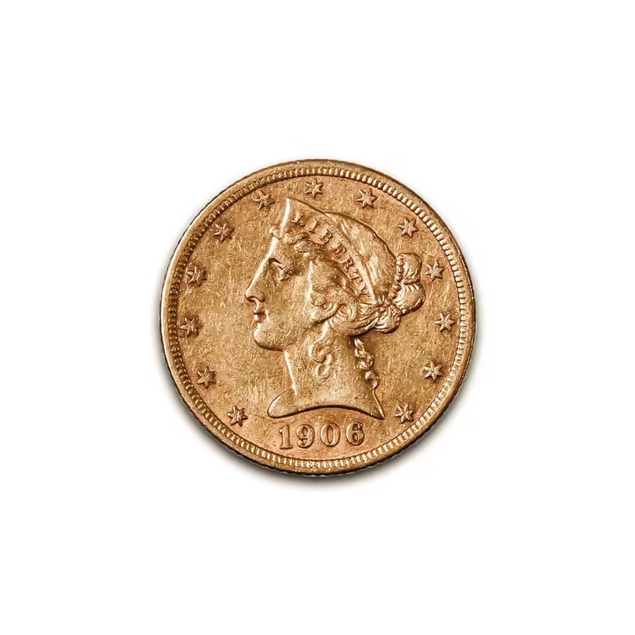 $5 Gold Liberty 1906-D XF (1 of 2)