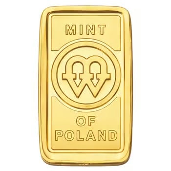 1/2 Gram Mint of Poland Gold Bar .9999 Fine (in Assay) (1 of 2)