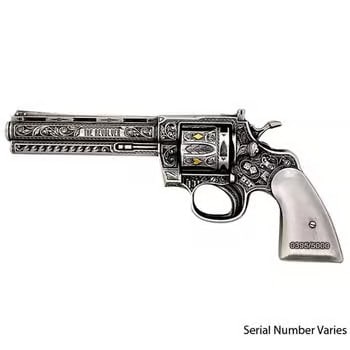 2023 Chad 2 oz Silver Revolver Gun Shaped Antiqued High Relief Coin .999 Fine (w/Box) (1 of 2)