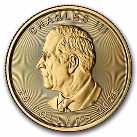 2026 Canada 1/2 oz Gold Maple Leaf BU: 2026 Canada 1/2 oz Gold Maple Leaf BU, struck in 1/2 troy ounce of .9999 fine gold, combines iconic Canadian design with advanced security features. Multiples of 10 come in original RCM plastic sheets