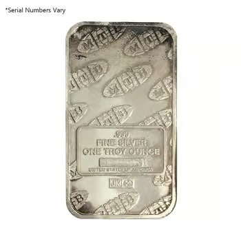 1 oz Johnson Matthey MTB Statue of Liberty Silver Vintage Bar .999 (1 of 2)