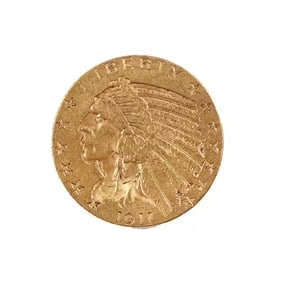 $5 Gold Indian 1911 Extra Fine: The $5 Gold Indian 1911 Extra Fine coin is a stunning example of early 20th-century American numismatic artistry, embodying a significant period in U.S. history. This coin is part of the renowned $5 G