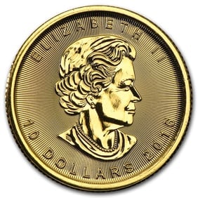 2025 1/4 oz Canadian Gold Maple Leaf Uncirculated: The 2025 Gold Maple Leaf coin contains 1/4 oz of .9999 fine gold. Struck by the Royal Canadian Mint, it features the iconic maple leaf design recognized worldwide. Offered in uncirculated condition, i