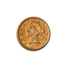 $5 Gold Liberty 1895 XF: The 1895 $5 Gold Liberty coin is an exceptional example of the Liberty Head Half Eagle series, reflecting the artistry, craftsmanship, and historical significance of late 19th-century American coinage