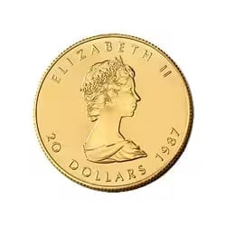 1/2 oz Canadian Gold Maple Leaf Uncirculated - Random Year: This 1/2 oz Canadian Gold Maple Leaf contains .9999 fine gold and is one of the world’s most recognized bullion coins. The specific year will vary depending on availability. Offered in uncirculated