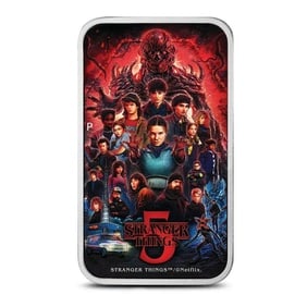 2026 1 oz Colorized Tuvalu Silver Stranger Things Season 5 Rectangular Coin (Box + CoA) (1 of 2)