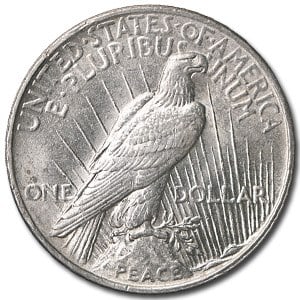 1924- Peace Silver Dollar Cracked From Roll: The 1924 Peace Dollar (Cracked From Roll) displays strong eye appeal and fresh uncirculated brilliance. A classic mid-series 90% silver issue.
